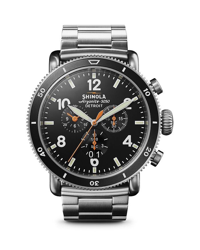 

Спортивные часы Shinola Runwell, 48 мм, черный