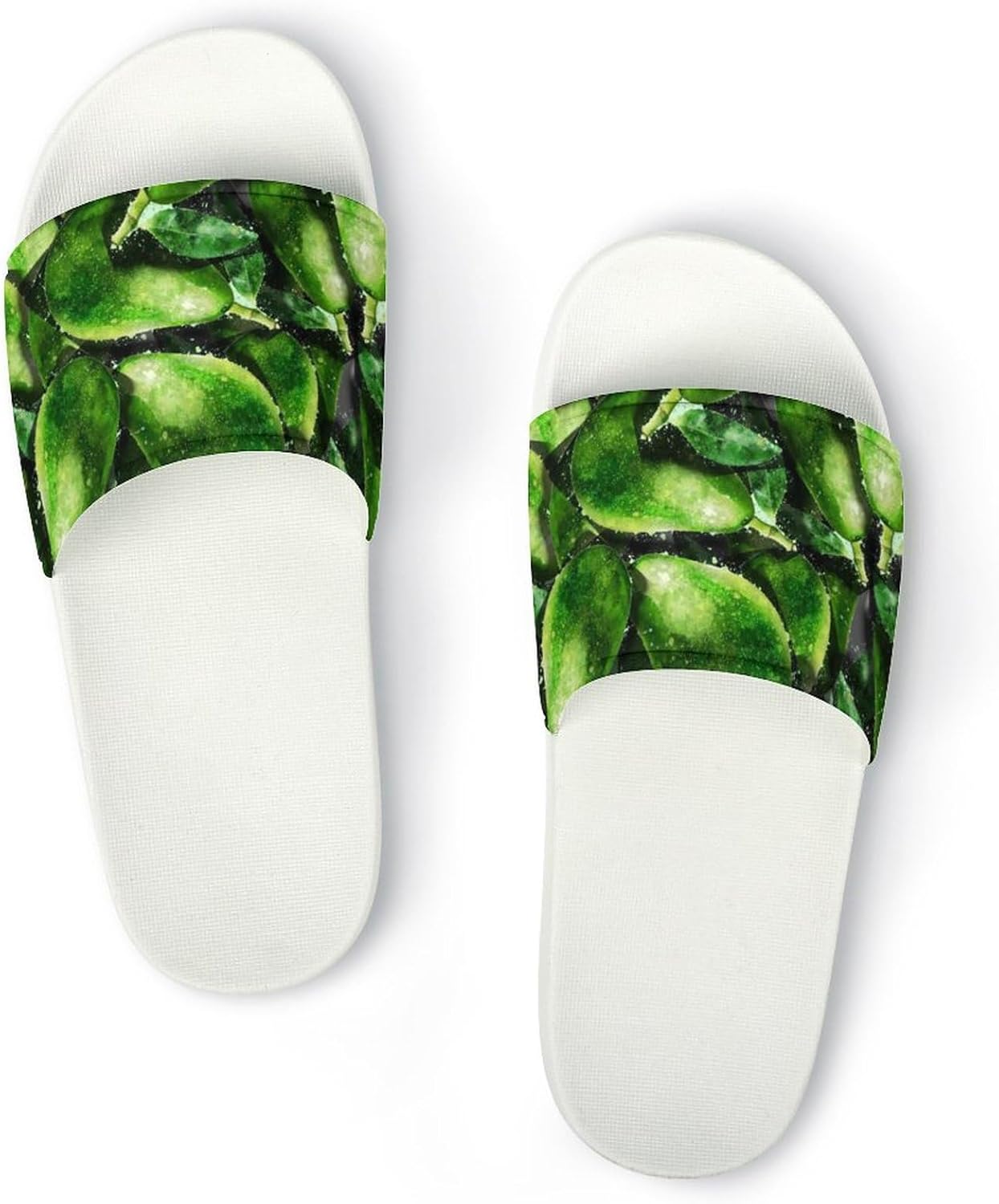 

Нескользящие тапочки для ванной комнаты с милым коровьим принтом, мягкие тапочки для душа, удобные сандалии для душа для женщин и мужчин Jeireumteor, Cartoon Avocados