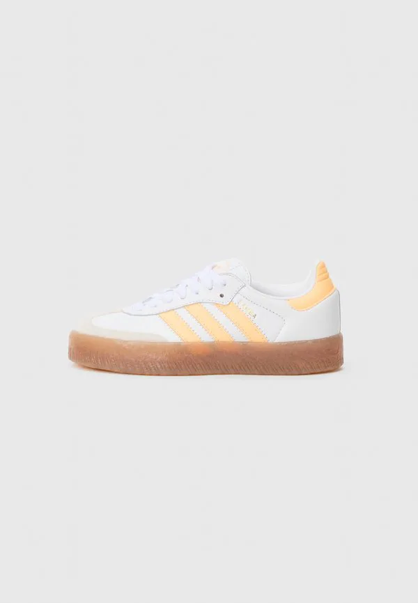 Кроссовки унисекс sambae Adidas Originals, White/Acid Orange/Gold-Coloured
