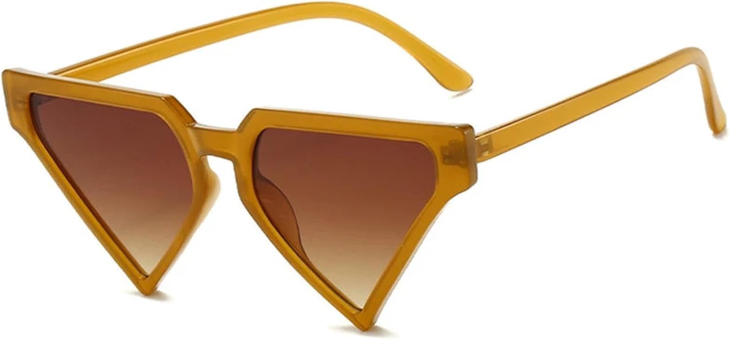 

Большие треугольные солнцезащитные очки для женщин и мужчин, роскошные, для показа мод, уличная фотография, солнцезащитные очки с защитой от УФ-излучения UV400 TKKTLLT, Tea Tea