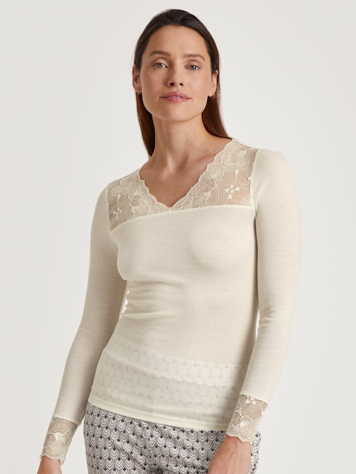 

Лонгслив Calida Shirt, цвет charm cream