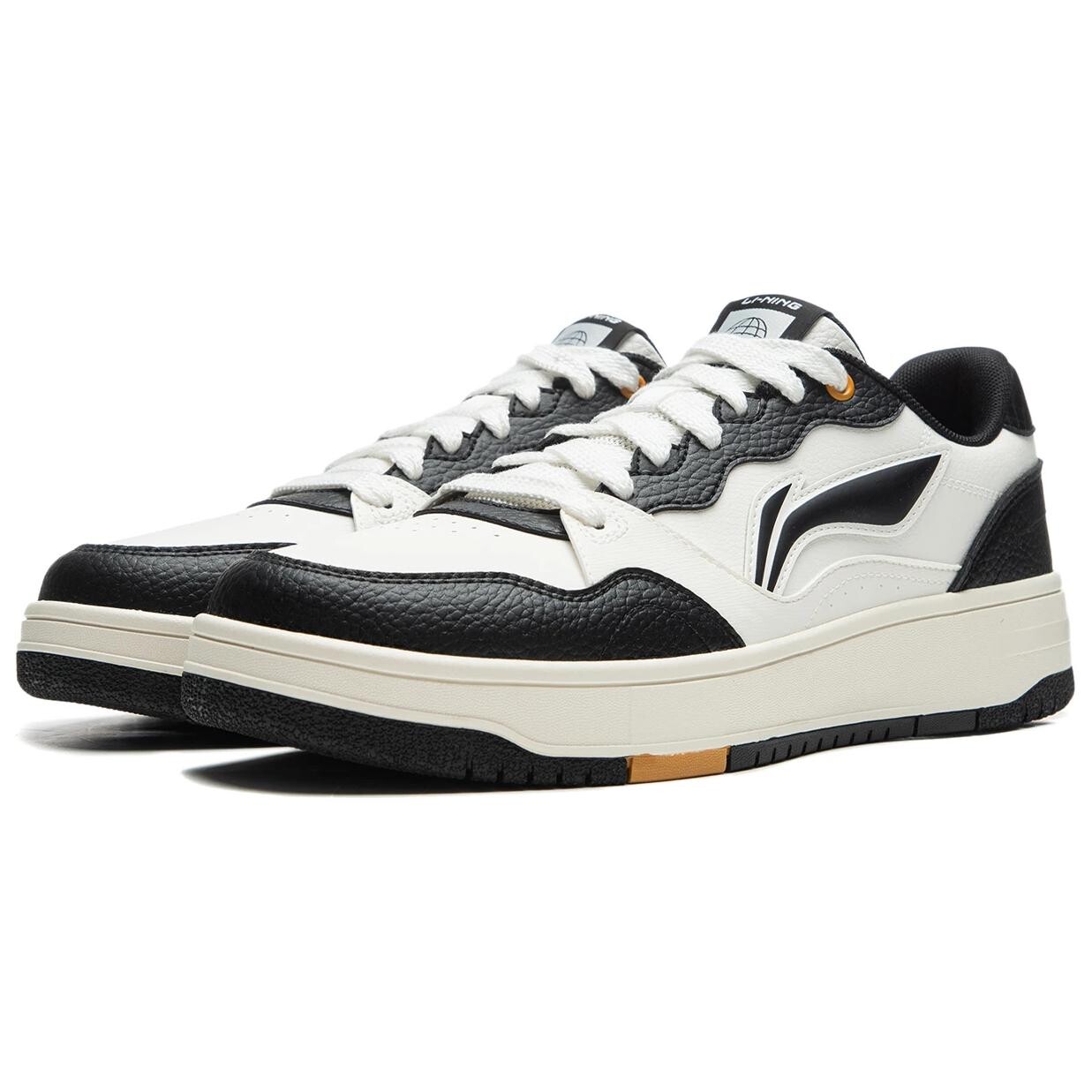 Кроссовки LINING Tianji Soft Skateboarding Shoes Men Low-top White/Black, белый/черный — фото 3