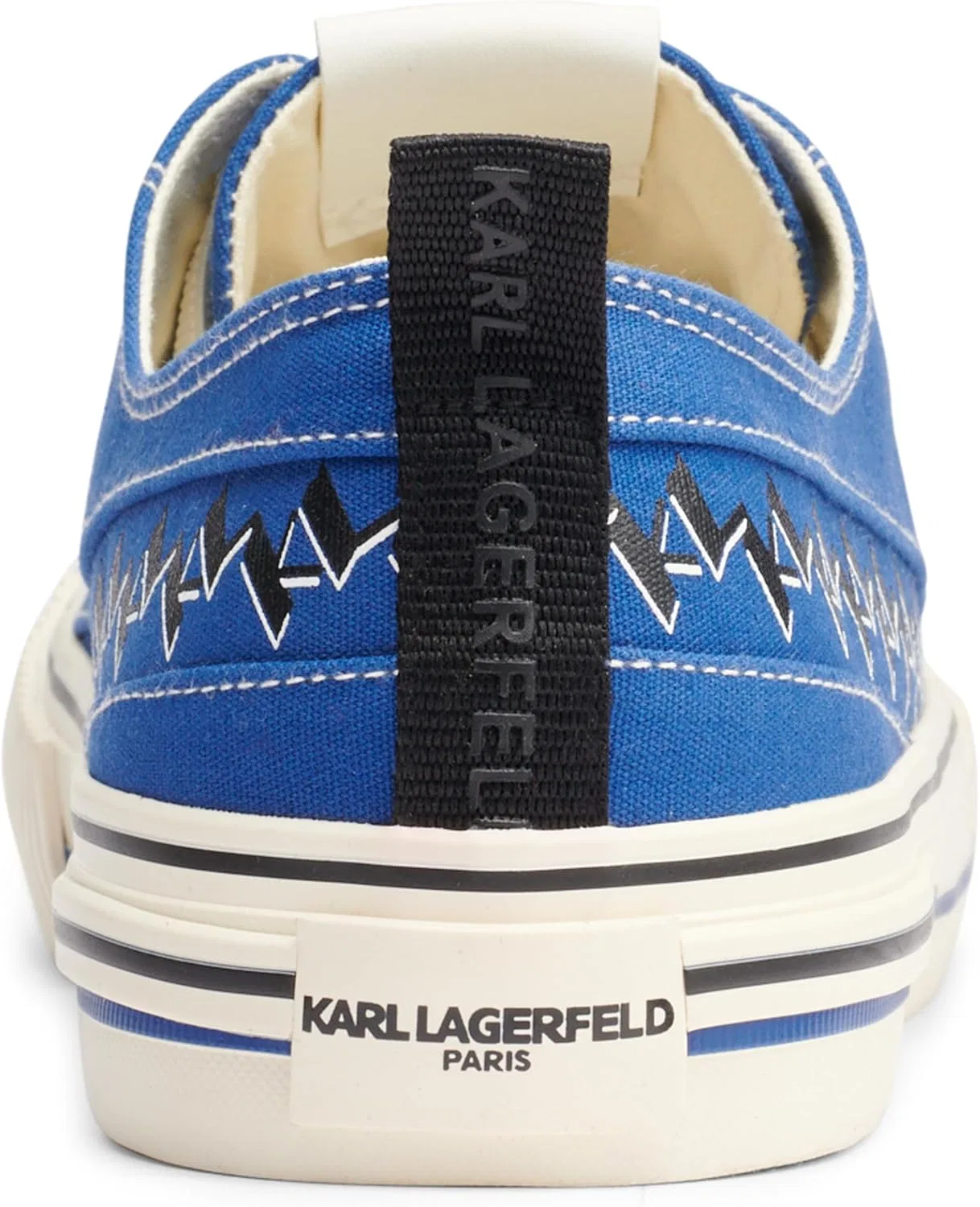 Мужские низкие кроссовки из хлопка с логотипом KARL LAGERFELD, Navy — фото 2