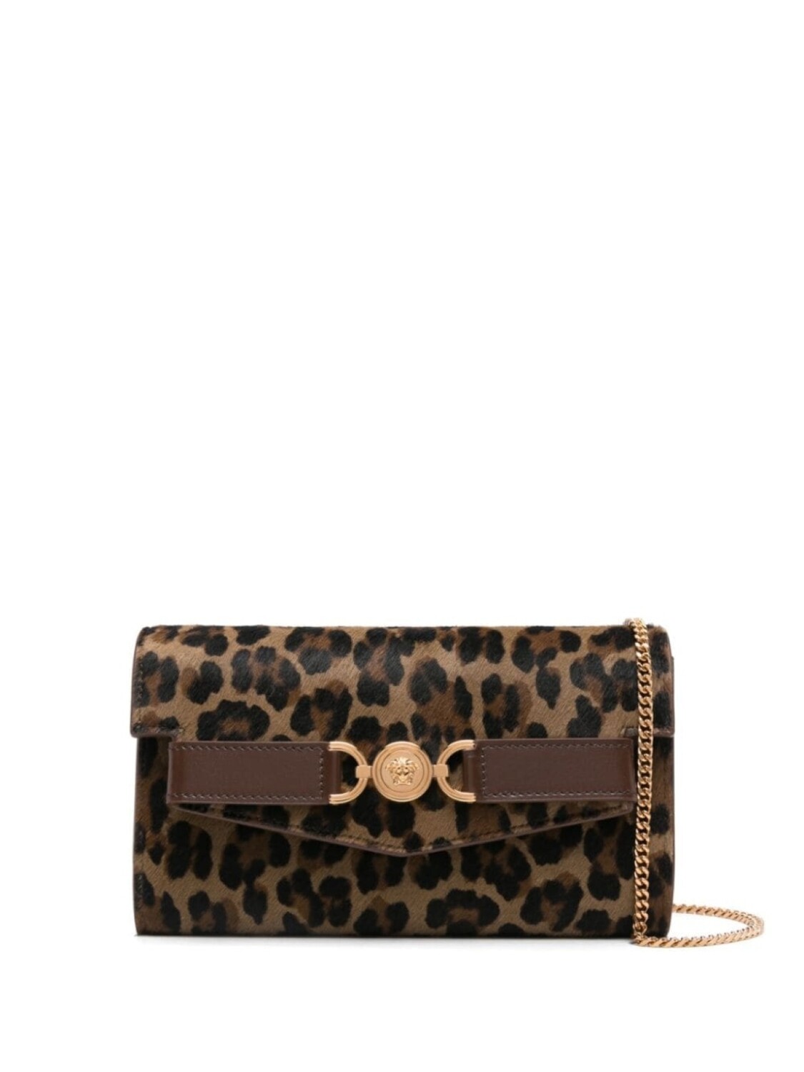 

Клатч Versace с леопардовым принтом, коричневый