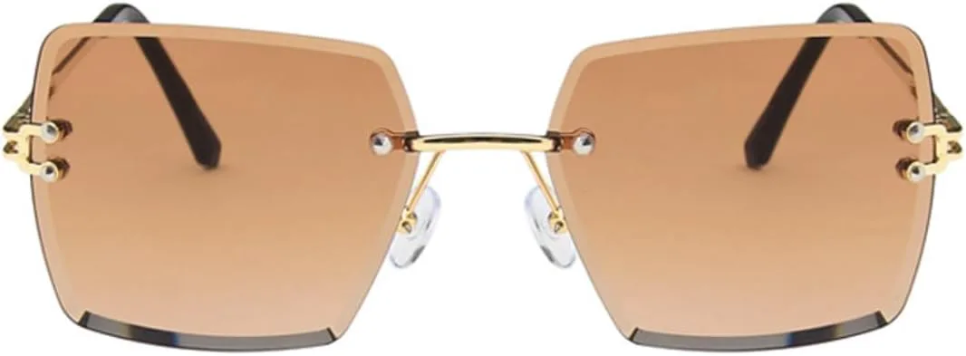 

Солнцезащитные очки с защитой UV400 | Металлическая оправа, цветные линзы | Для женщин и мужчин, для занятий спортом на открытом воздухе и вождения DSVIGF, Gold Gray