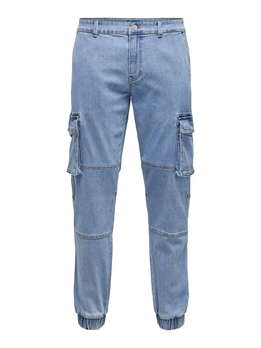 

Джинсы-карго ONLY & SONS "ONSCAM STAGE CARGO LBD 0414 PIM DNM CS", цвет 32Light Blue Denim