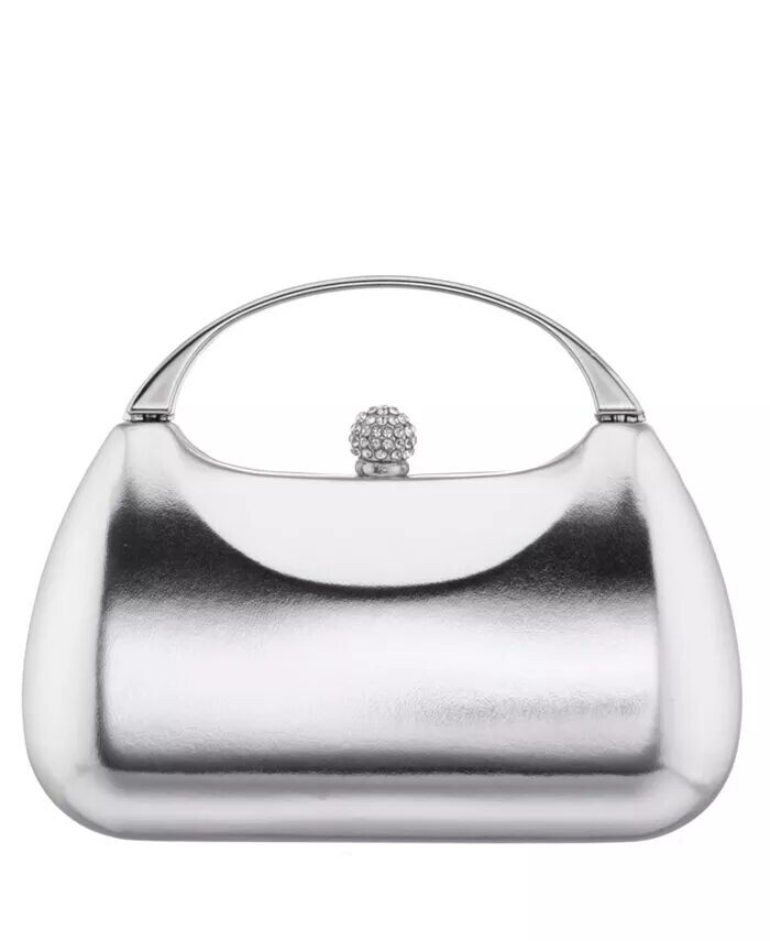 

Женская сумка Minaudiere металлик с металлической ручкой Nina, коричневый