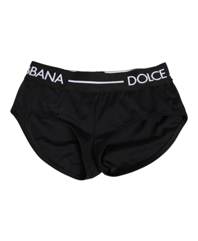 

Черные шорты с логотипом на талии. Dolce & Gabbana, черный