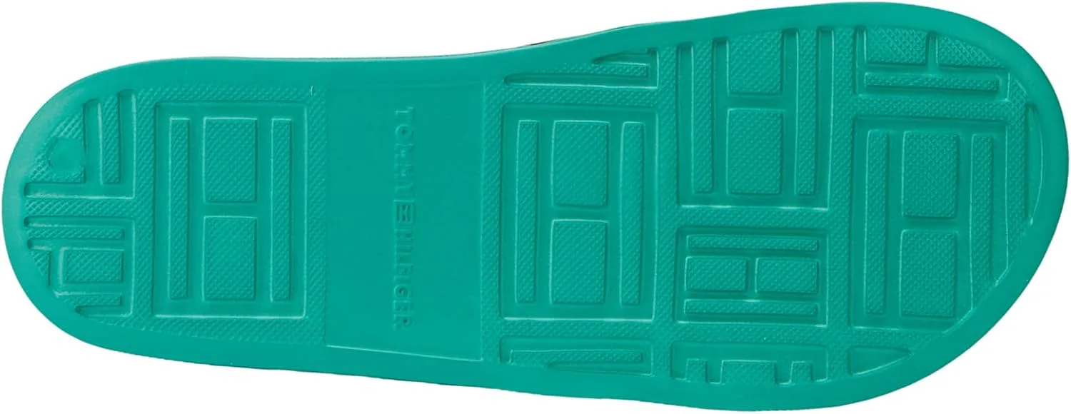 Tommy Hilfiger Men's Rubber Th Flag Pool Slide Fm0fm04236Slide, зеленый — фото 3