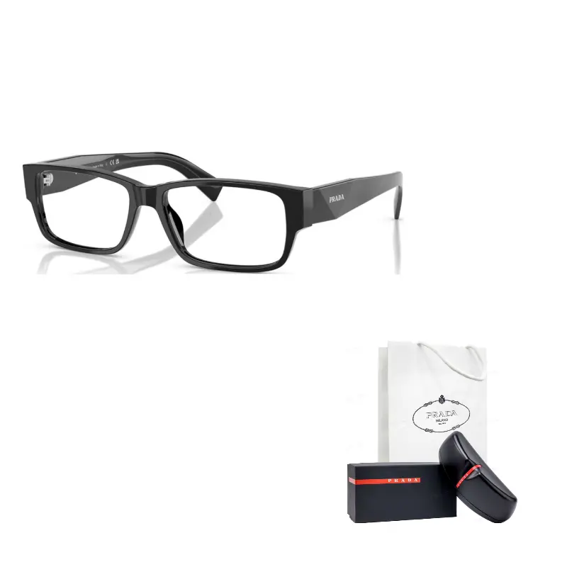 

PRADA Очки с прямоугольной оправой, Black