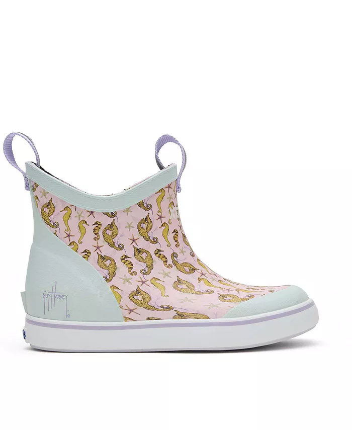 Маленькие детские ботинки на шнуровке Ankle Deck Guy Harvey Xtratuf, розовый — фото 3