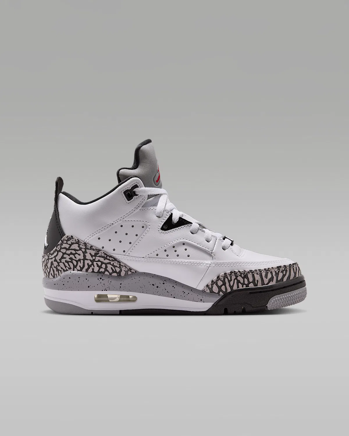 Кроссовки Jordan Son of Mars Low для детей, White/Black/Cement Grey/Gym Red — фото 3