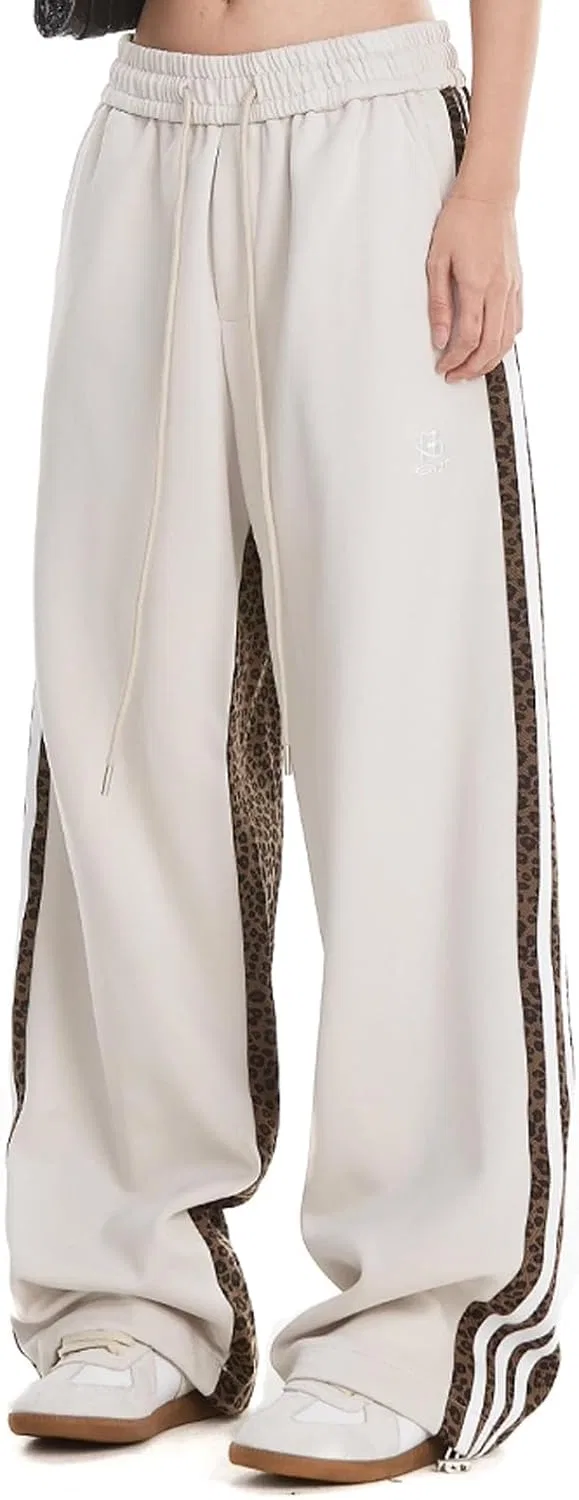 Женские спортивные брюки с леопардовым принтом, Beige Leopard — фото 3