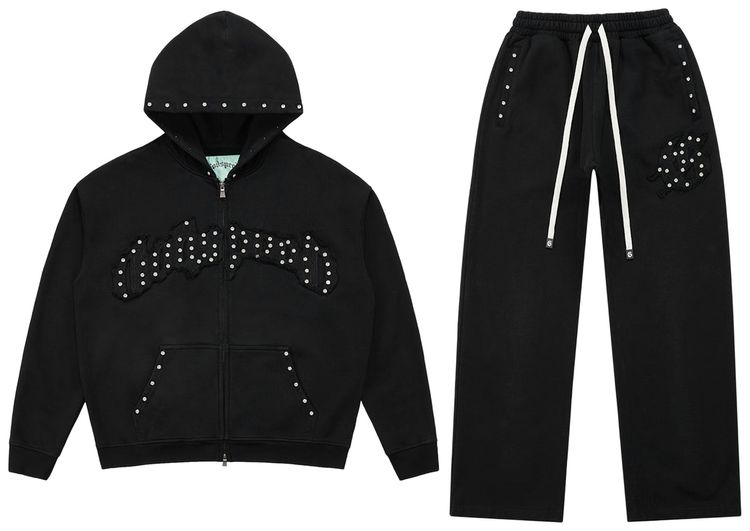 

Симметричный спортивный костюм Godspeed с заклепками, версия 2, черный