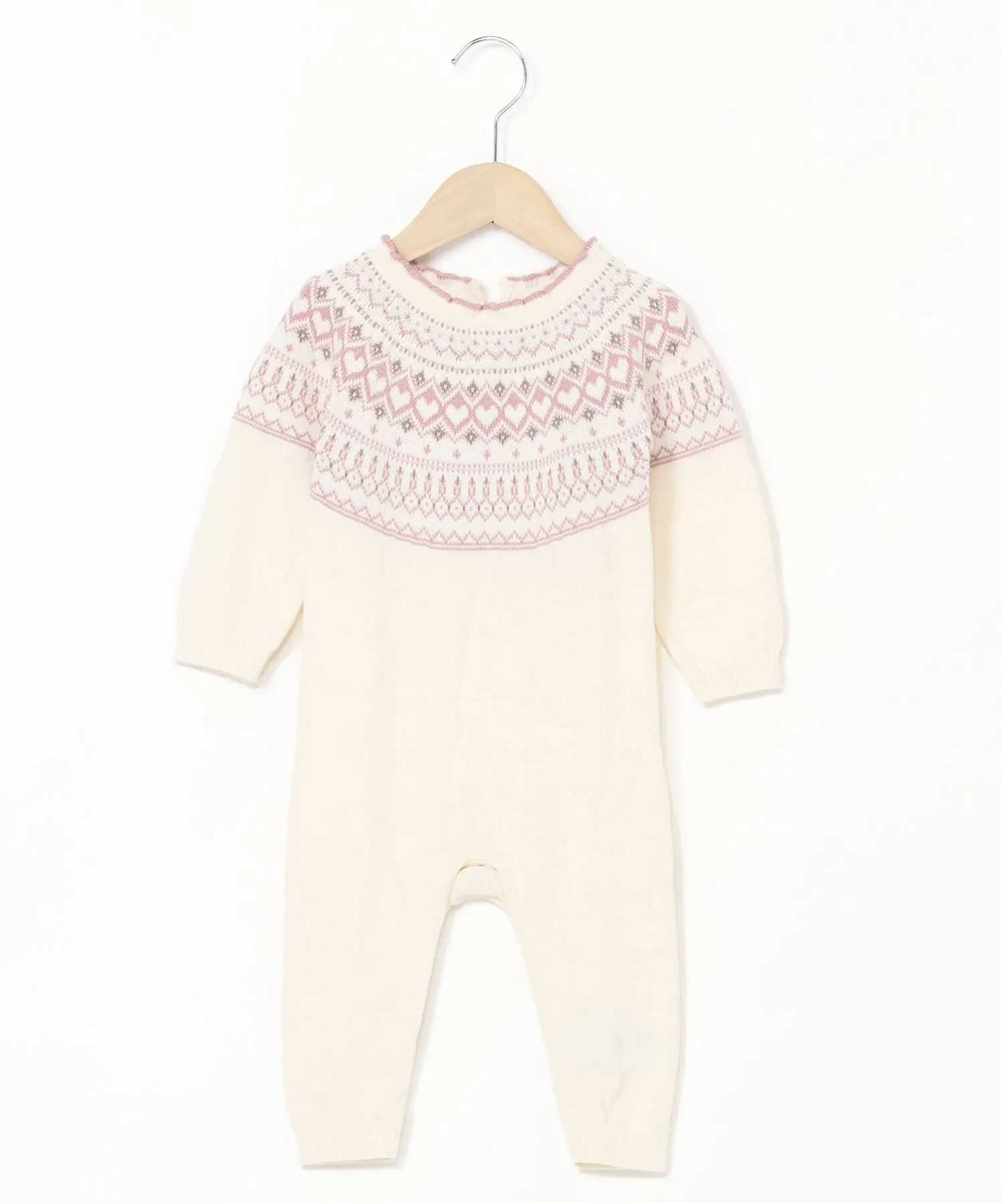(K) Вязаный комбинезон в стиле Fair Isle (для малышей) GAP, BARELY_PINK — фото 3