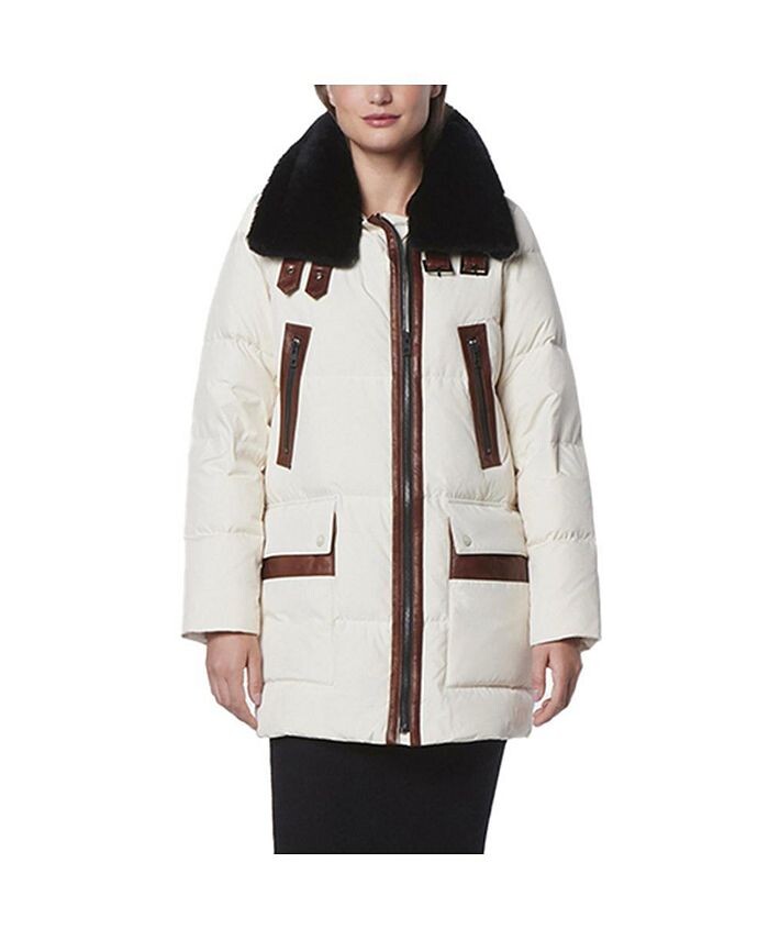 

Женское пальто-пуховик Dutton Aviator, смешанная техника Andrew Marc Black Label, тан/бежевый