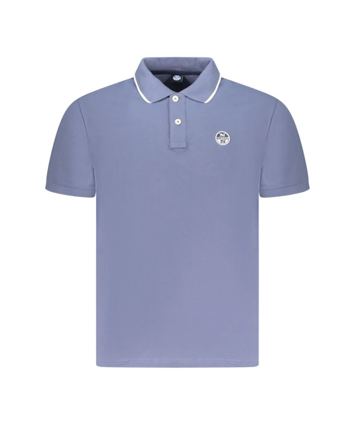 

Синяя хлопковая рубашка-поло в морском стиле. North Sails, синий