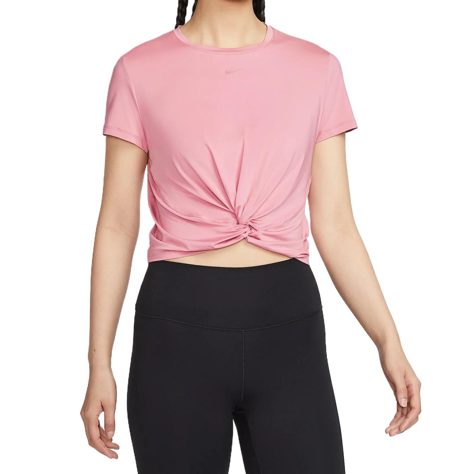 Nike Футболка Dri Fit Regular женская Element Pink/Black — фото 3