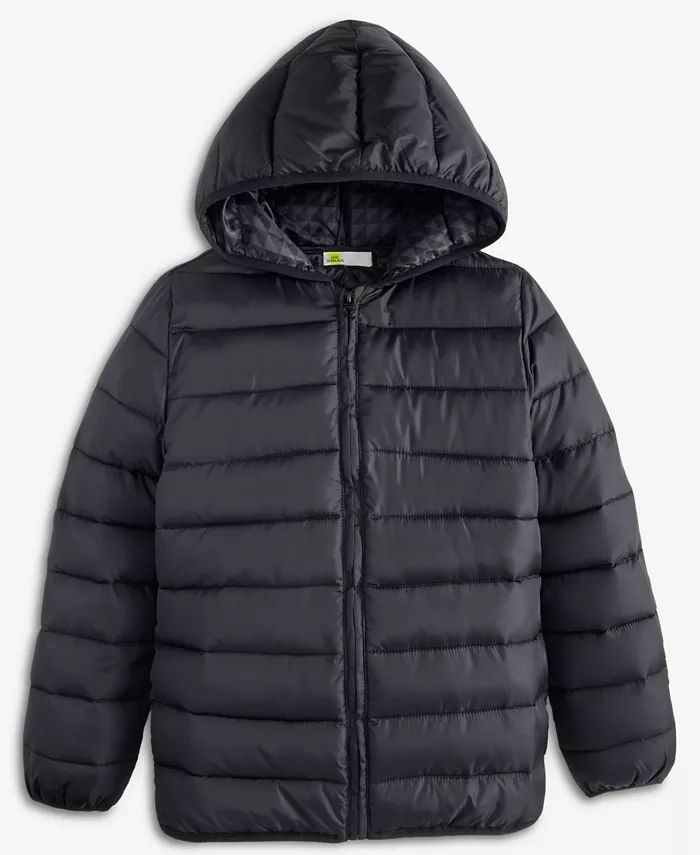 

Мальчиковая куртка-пуховик в клетку 5-20 Epic Threads, черный