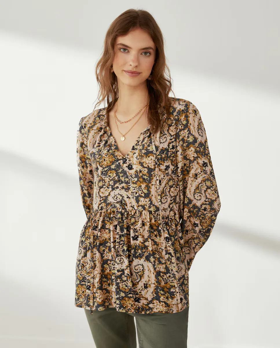 

Женская блузка из кашемира Добби Southern Cotton, зеленый