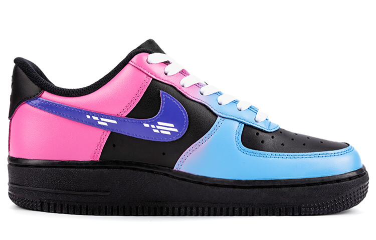 

Кроссовки для скейтбординга Air Force 1 женские с низким верхом, черные/синие/фиолетовые/розовые Nike, Черный, Кроссовки для скейтбординга Air Force 1 женские с низким верхом, черные/синие/фиолетовые/розовые Nike