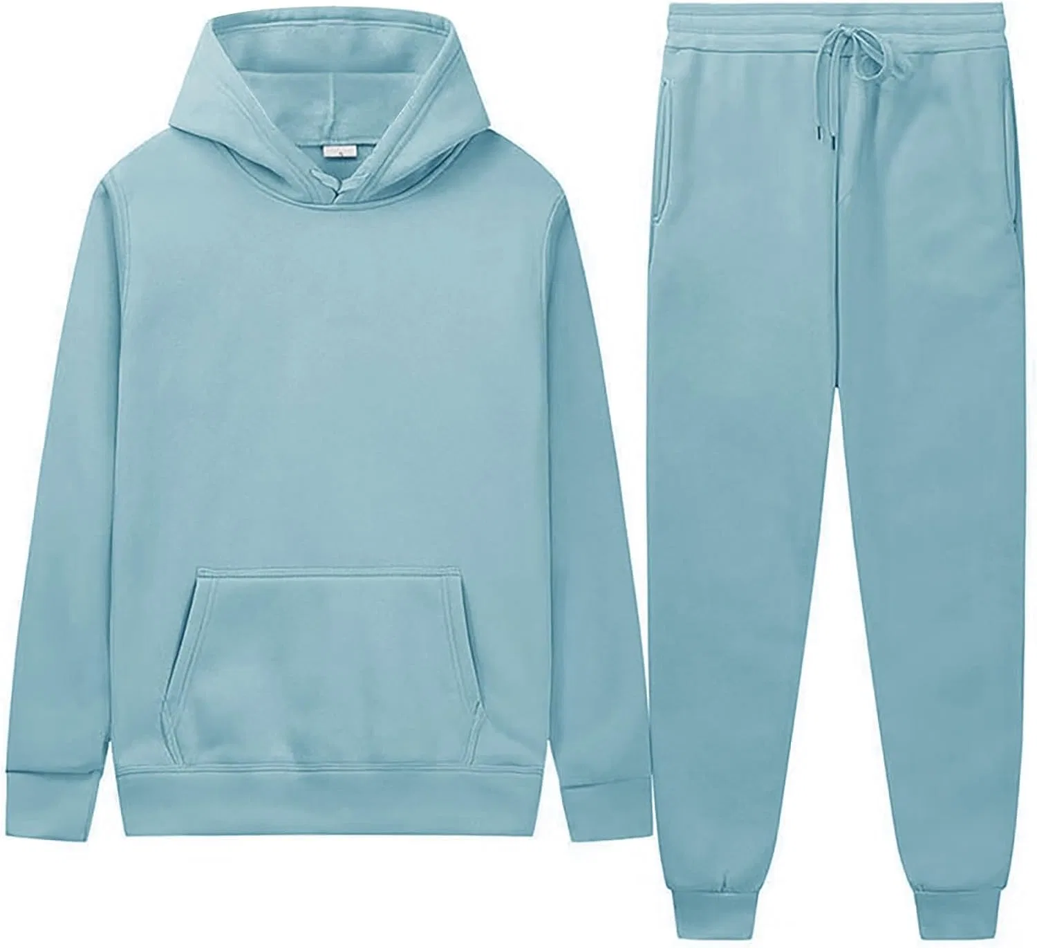 Женский спортивный костюм из толстовки и джоггеров, Light Blue #2
