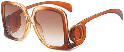 

Модные солнцезащитные очки с градиентным переходом цвета, увеличенного размера, для женщин, уникальная оправа, винтажный тренд, повседневный шик, уличная мода 2027 года MTZJH, C5