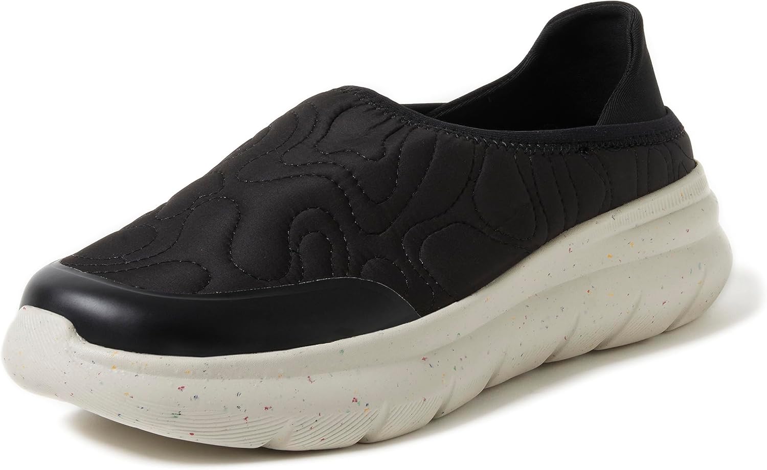 Мужские слипоны Dearfoams с складывающимся задником, легкие, с эффектом возврата энергии, модель Knox, черный