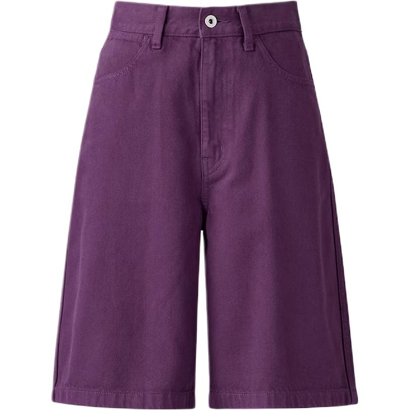 

UNIQLO U Collection SS25 джинсовые шорты женские purple