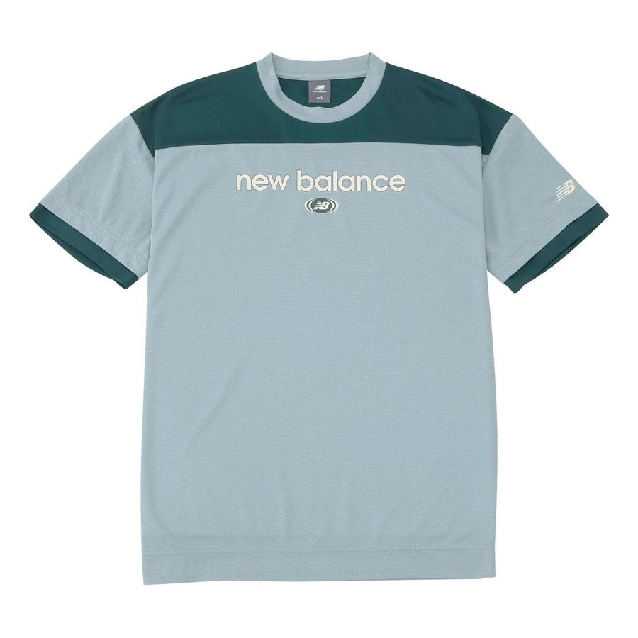 

Футболка New Balance Linear Logo Honeycomb Mesh T-shirt 'Salt Marsh', синий