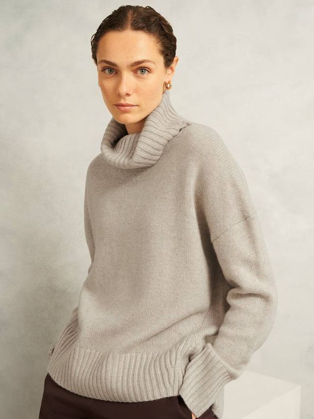 

Свитер Gabi Wool Rich с воротником-стойкой Hobbs, Oatmeal Marl