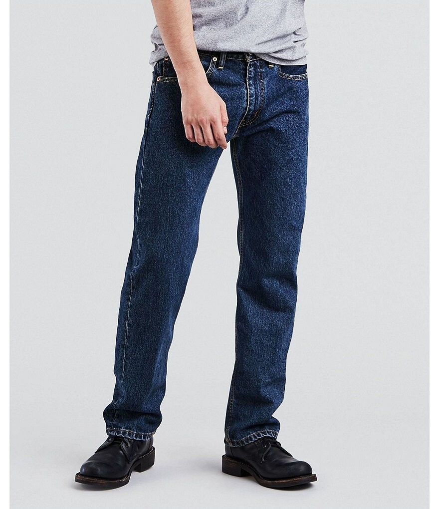 

Джинсы Levi's 505 стандартного кроя жесткого кроя, синий