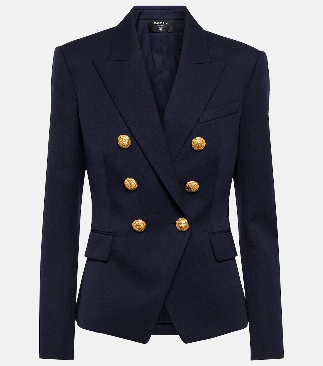 

Шерстяной блейзер BALMAIN, синий