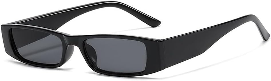 

Ретро-солнцезащитные очки маленького прямоугольного размера для женщин и мужчин, узкая оправа, винтажные солнцезащитные очки с защитой от УФ-излучения UV400 HYYZZC, Tyj63-1