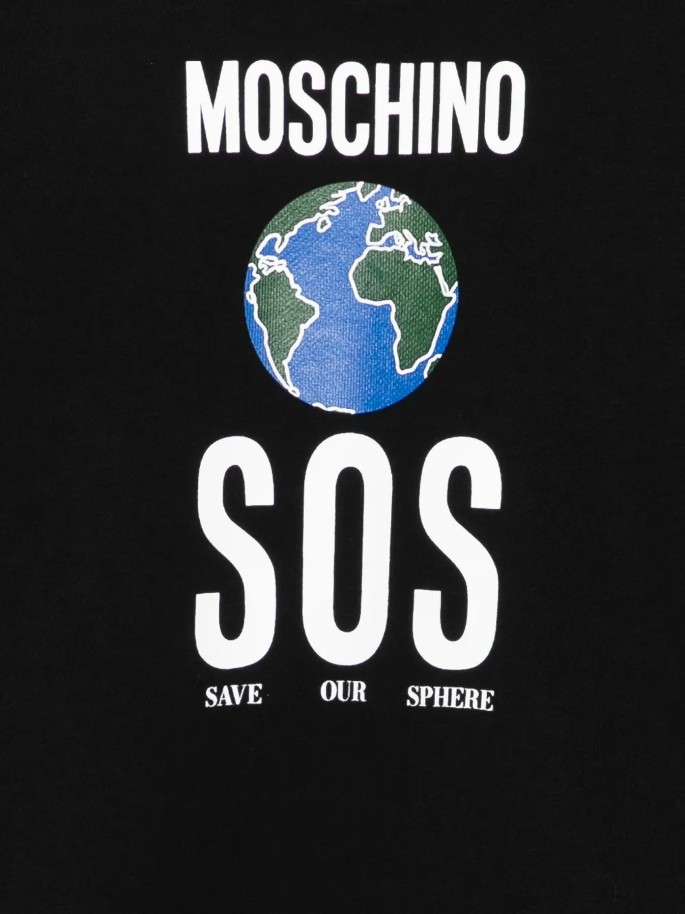 Толстовка с принтом глобуса Moschino Kids, черный — фото 3
