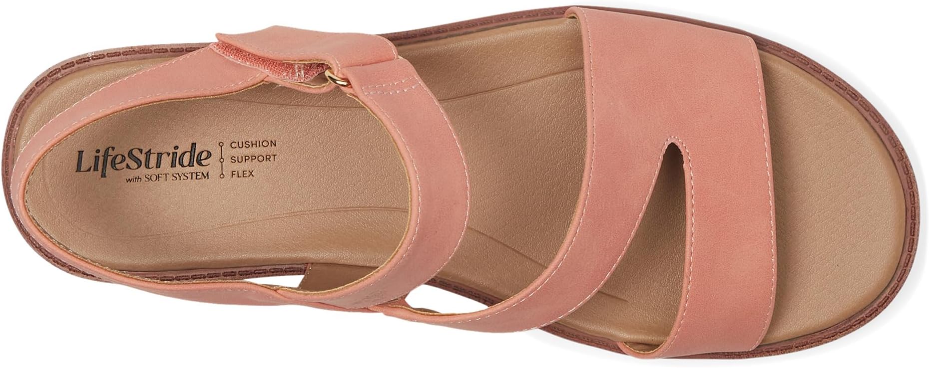 Сандалии LifeStride Waverly Sandals, цвет Coral Pink Faux Leather — фото 2