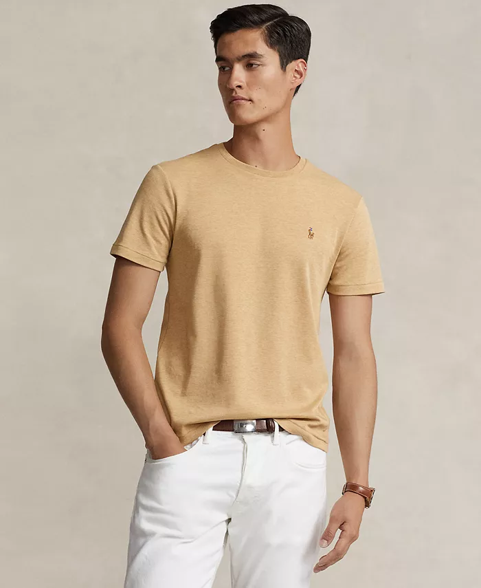 

Мужская футболка Custom Slim Fit из мягкого хлопка Polo Ralph Lauren, коричневый/бежевый