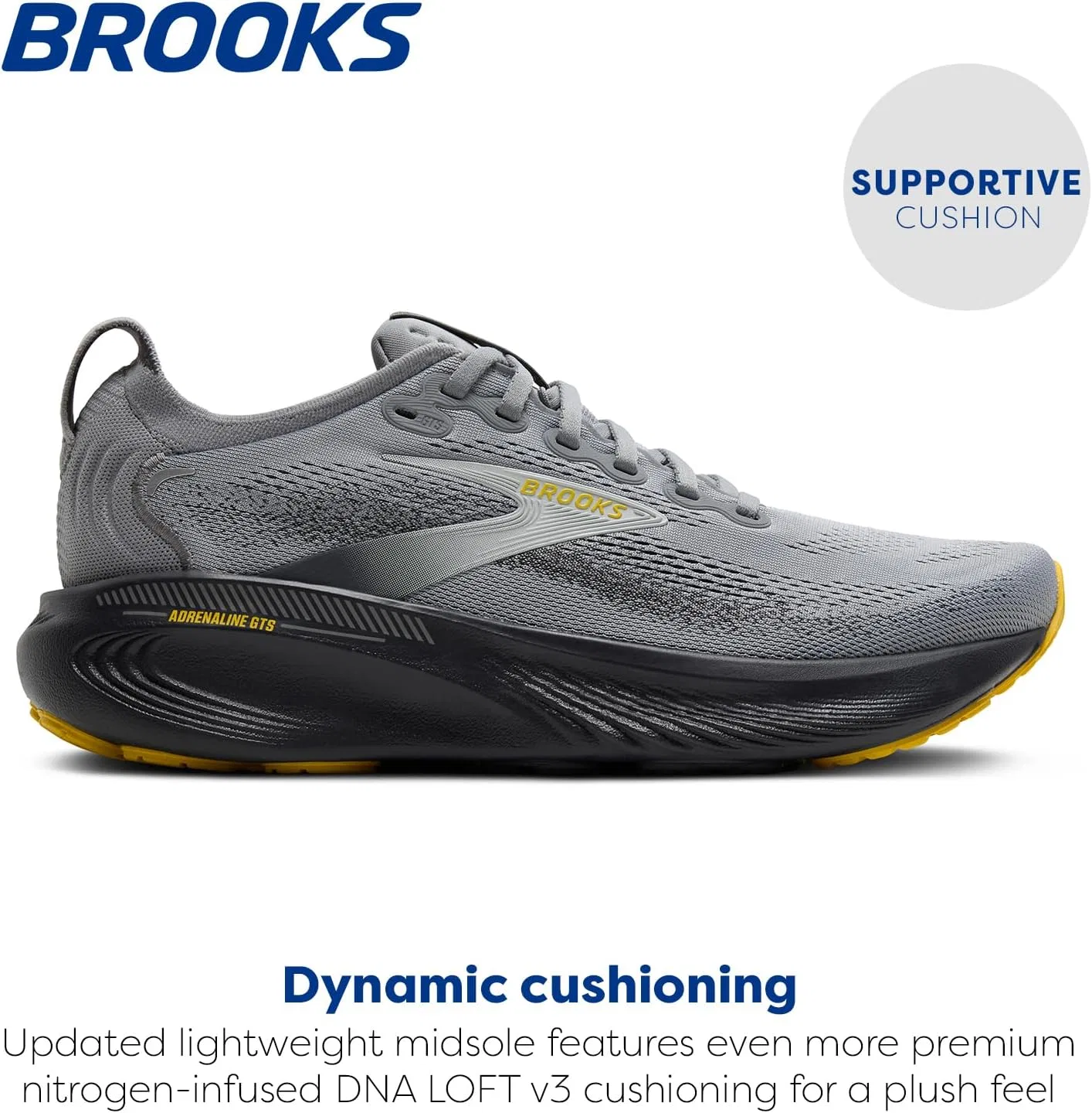Мужские кроссовки Brooks Adrenaline GTs 25, Primer Grey Ebony Jasmine — фото 2
