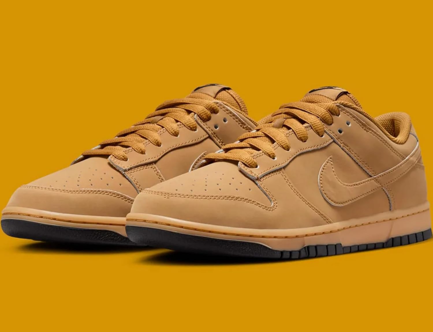 Кроссовки Nike Dunk Low Retro Se для мужчин, Wheat/Gum Yellow-Black — фото 3