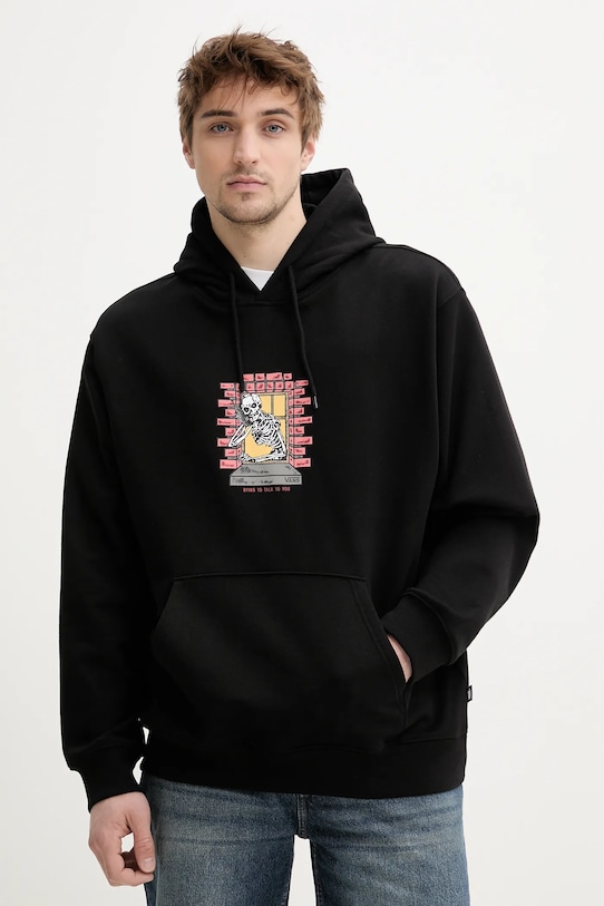 

Хлопковая толстовка Vans, черный