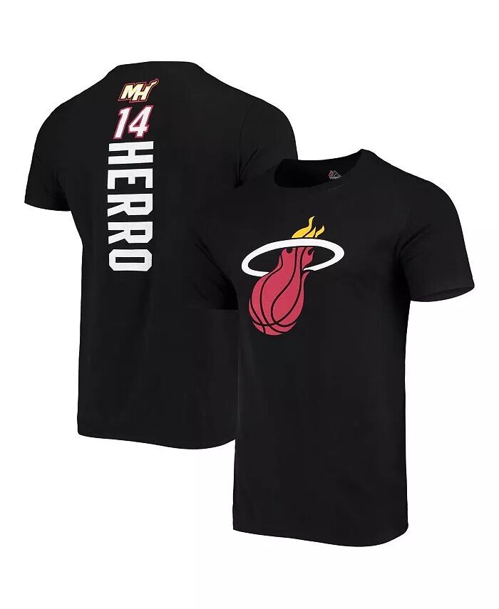 

Мужская черная футболка с логотипом Tyler Herro Miami Heat Playmaker и номером Fanatics, черный