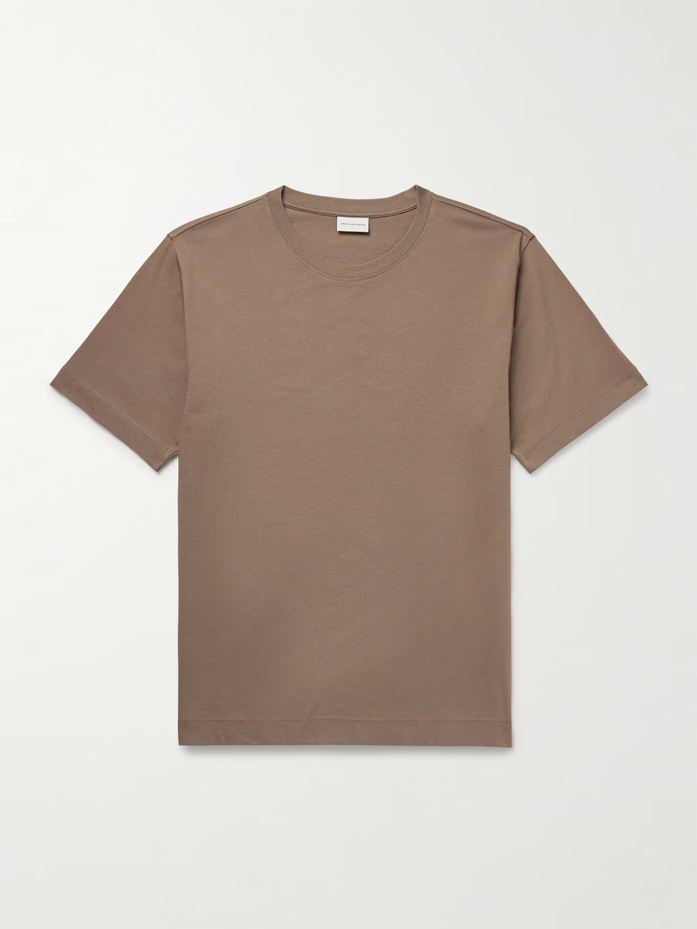 

Футболка из хлопкового джерси DRIES VAN NOTEN, коричневый