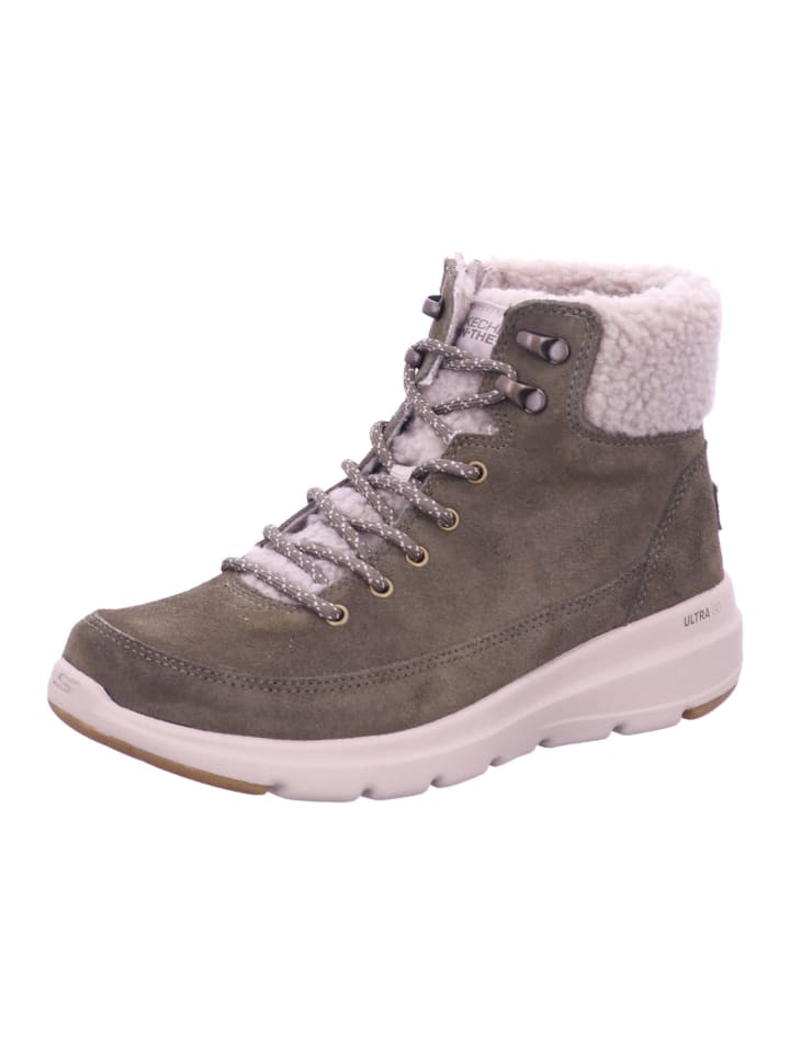 

Сапоги Skechers Damen warm Suede Lace Up With Sherpa, зеленый