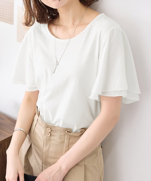 

Футболка из шифона, свободный крой, бренд Viola e Viola, кремовый цвет