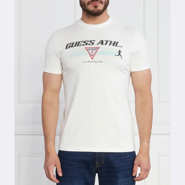 

Футболка приталенного кроя Lance Guess, белый