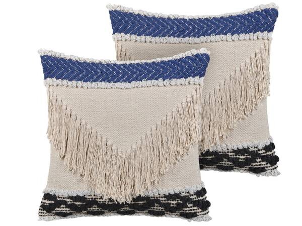 

Подушка Beliani 2 шт SOFCA, 45x45x45 см цвет beige/blau/creme