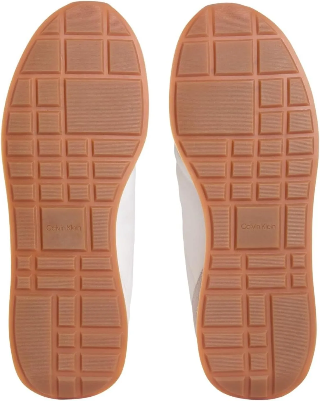 Мужские кроссовки Calvin Klein Retro Runner ESS Mix Mat Ym0ym01361 Low Top Calvin Klein Jeans, белый/оранжевый/бежевый — фото 3