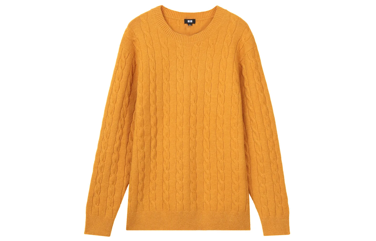 UNIQLO Трикотажный свитер мужской лимонно-желтый — фото 3