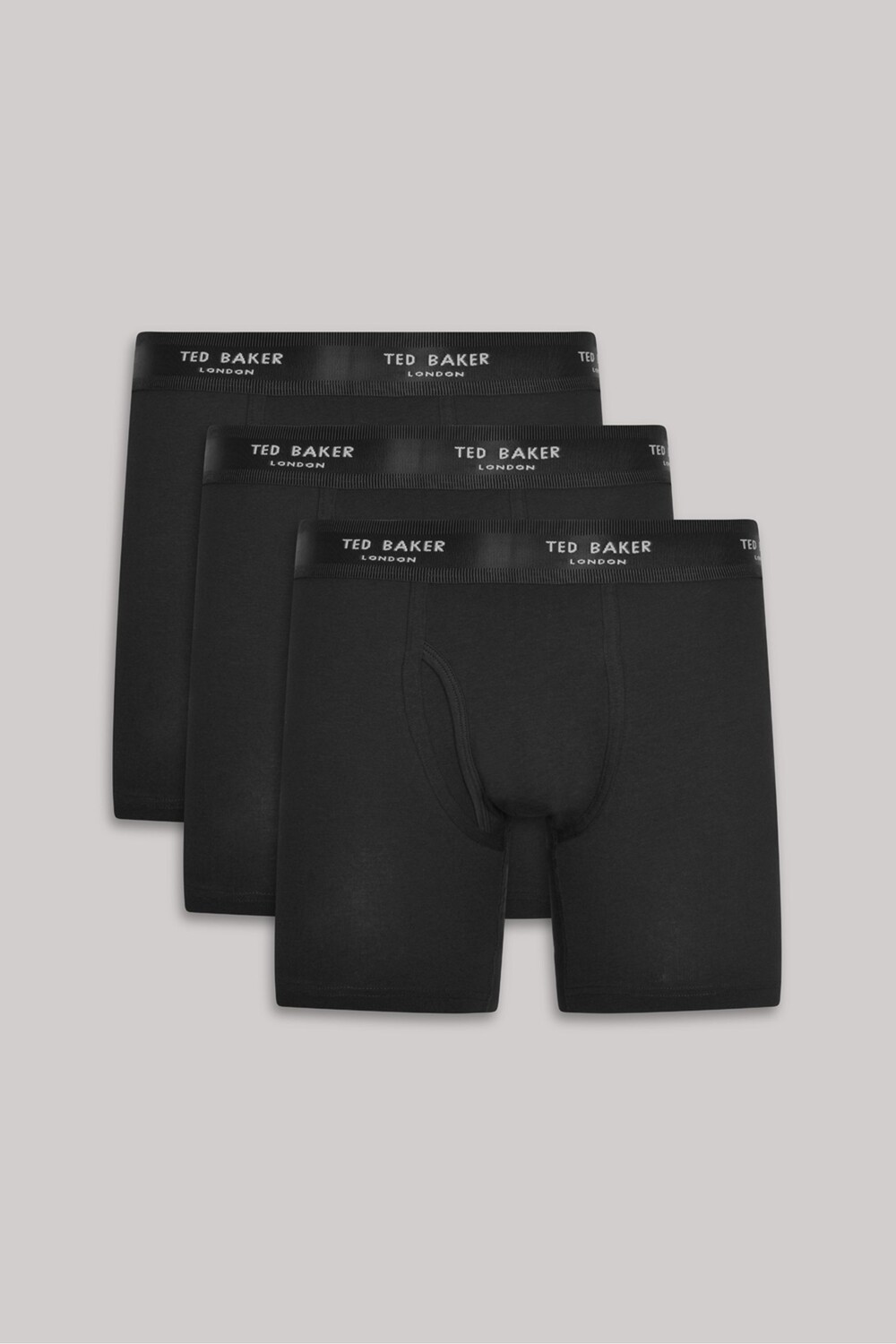 

Комплект из трех пар черных хлопковых боксеров Ted Baker, черный