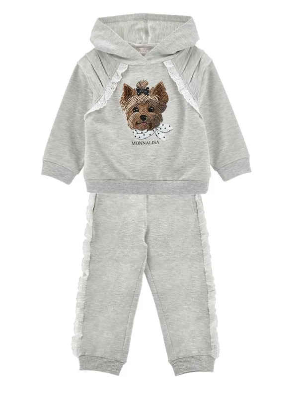 Спортивный костюм felpa chiusa Monnalisa, Grey